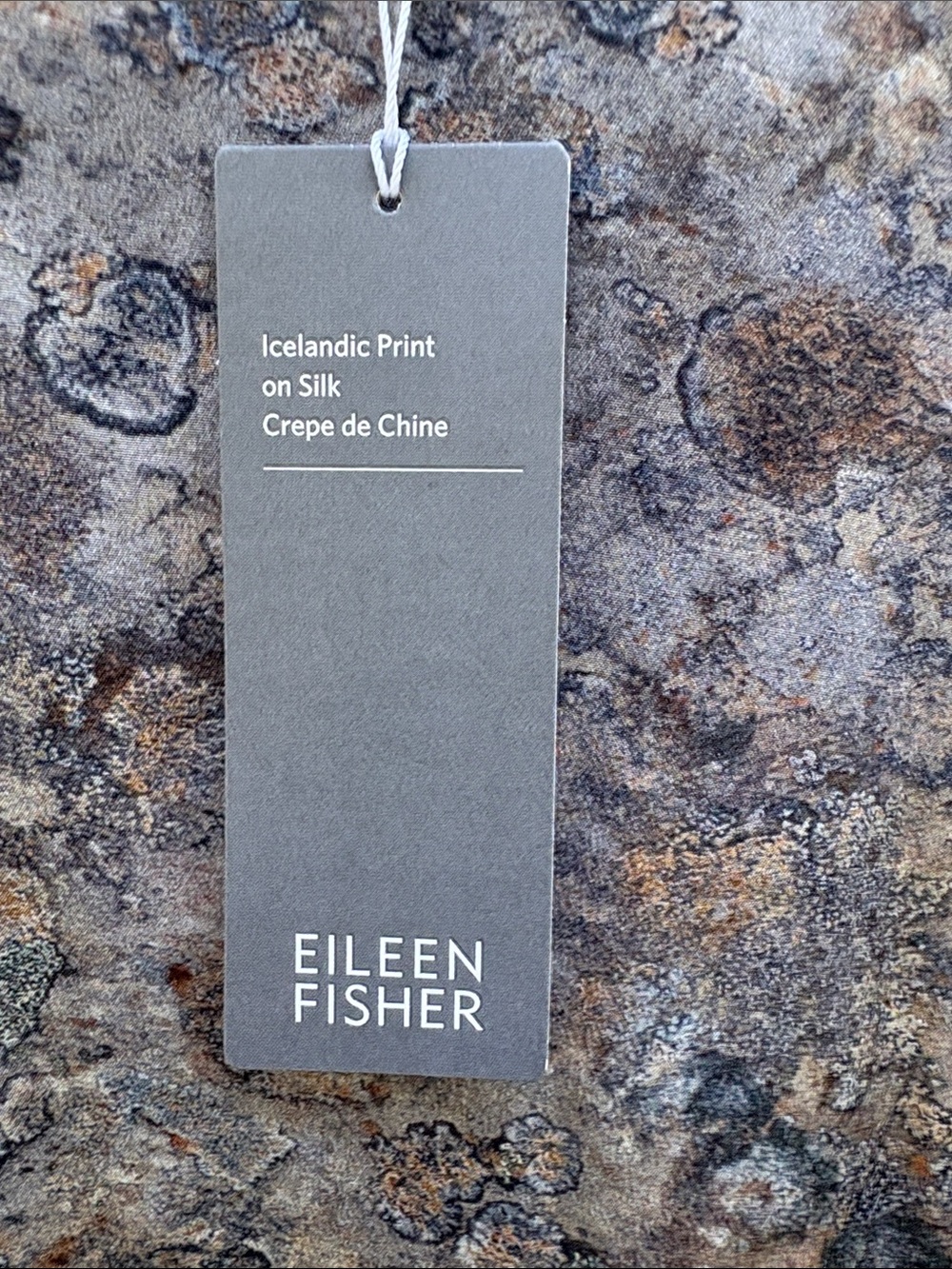 Eileen Fisher Gray Icelandic Printed Tank Top - Picture 4 of 14